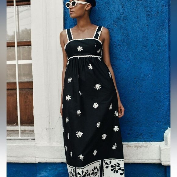 Zara blogger favorite printed cotton dress - Picture 6 of 11